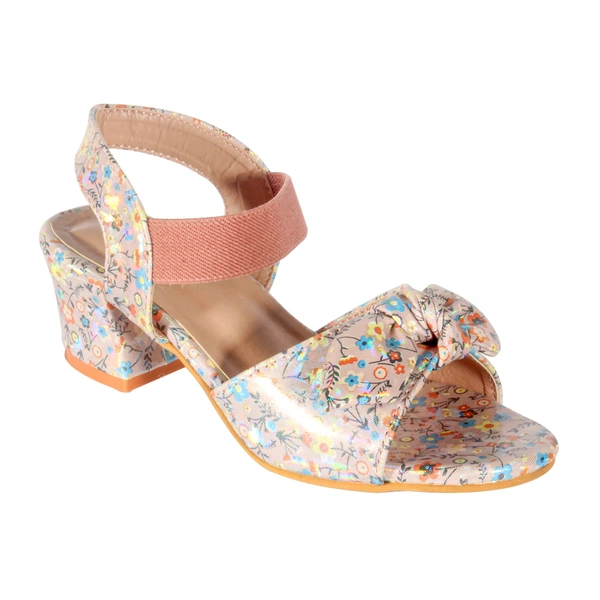 Stepee Casual & Trendy Sling back Open Toe Party Wear Ankle Strap Sandal for Kids Girls - 31, Peach