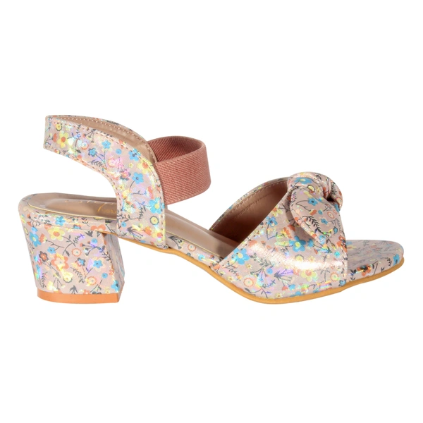 Stepee Casual & Trendy Sling back Open Toe Party Wear Ankle Strap Sandal for Kids Girls - 31, Peach
