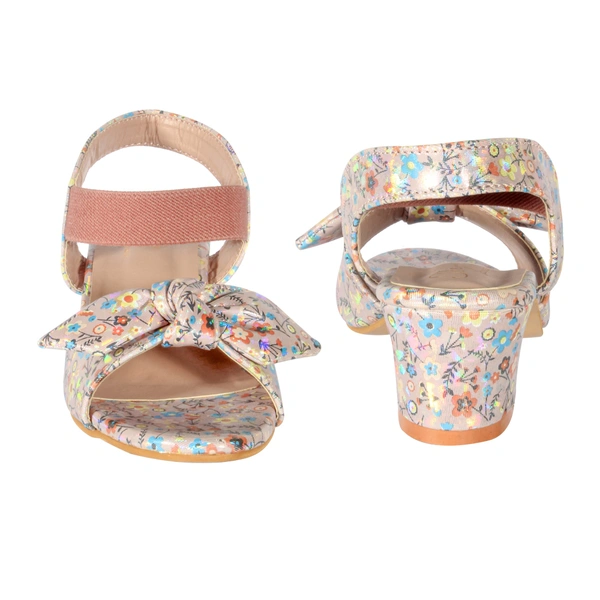 Stepee Casual & Trendy Sling back Open Toe Party Wear Ankle Strap Sandal for Kids Girls - 31, Peach