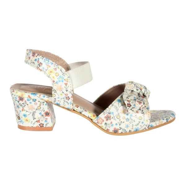Stepee Casual & Trendy Sling back Open Toe Party Wear Ankle Strap Sandal for Kids Girls - 34, White