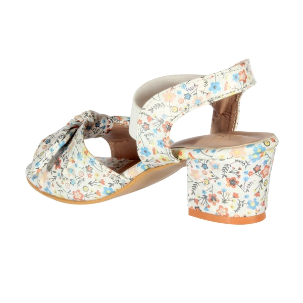 Stepee Casual & Trendy Sling back Open Toe Party Wear Ankle Strap Sandal for Kids Girls - 34, White