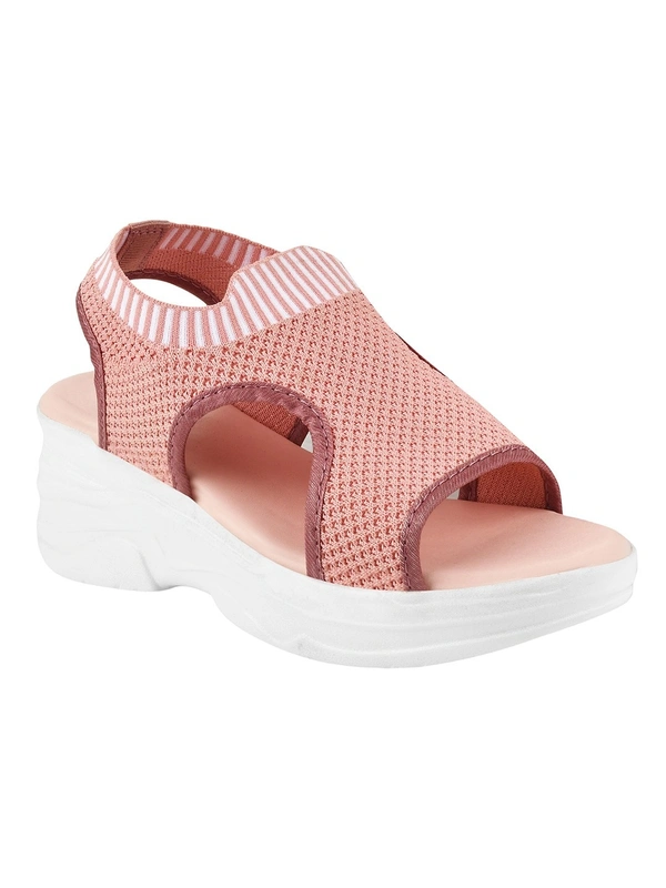 STEPEE Stepee Casual & Trendy Slingback Open Toe Flatform Wedge Sandal for Women - 40, Pink