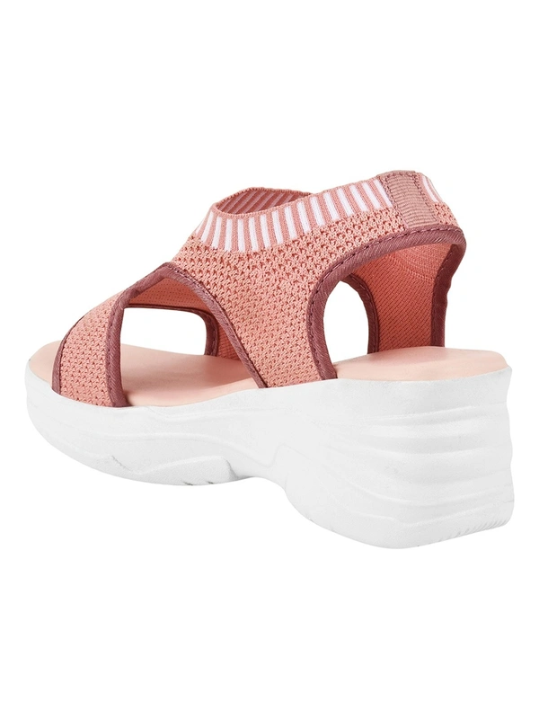 STEPEE Stepee Casual & Trendy Slingback Open Toe Flatform Wedge Sandal for Women - 40, Pink