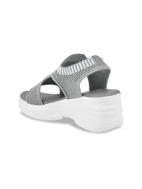 STEPEE Stepee Casual & Trendy Slingback Open Toe Flatform Wedge Sandal for Women - 38, Gray
