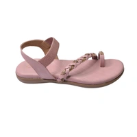 Stepee Casual & Trendy Flats Ankle Strap One Toe Flat Sandal for Women - 41, Peach