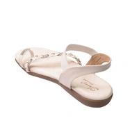 Stepee Casual & Trendy Flats Ankle Strap One Toe Flat Sandal for Women - 39, White