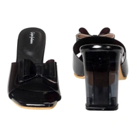 Stepee Girl's Stylish Fashion Sandal For Women 2 Inch Transparent (Clear) Block Heel Sandals - 37, Black