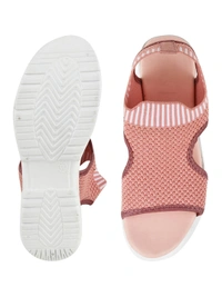 STEPEE Stepee Casual & Trendy Slingback Open Toe Flatform Wedge Sandal for Women - 40, Pink