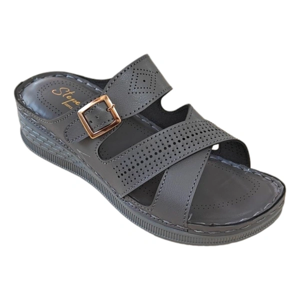 Stepee Gripex Footwear Soft Padded Slipper Casual & Dailywear Slip on Flats Orthopedic Comfortable Slippers for Women - 41, Black