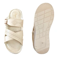 Stepee Gripex Footwear Soft Padded Slipper Casual & Dailywear Slip on Flats Orthopedic Comfortable Slippers for Women - 38, Cream