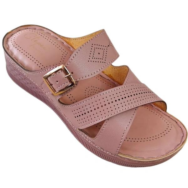 Stepee Gripex Footwear Soft Padded Slipper Casual & Dailywear Slip on Flats Orthopedic Comfortable Slippers for Women - 36, Pink