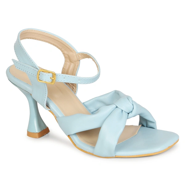 Stepee Stylish Fashion Girls Kitten Heel Sandals - 37, Sky blue