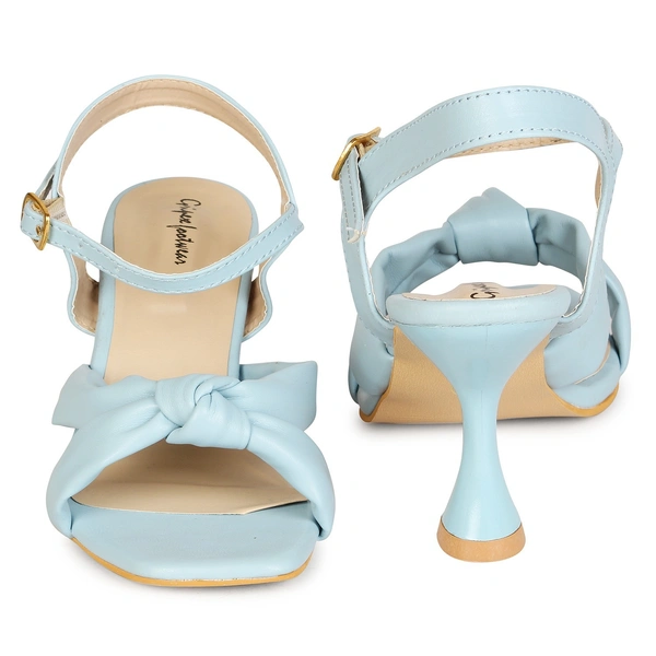 Stepee Stylish Fashion Girls Kitten Heel Sandals - 37, Sky blue