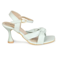 Stepee Stylish Fashion Girls Kitten Heel Sandals - 37, Sea Green