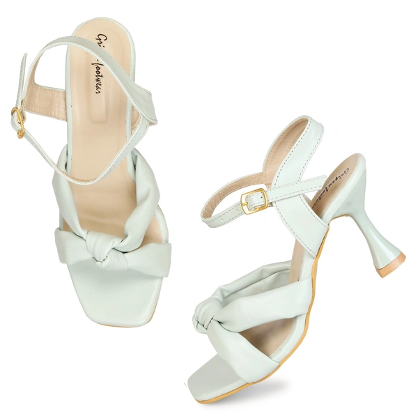 Stepee Stylish Fashion Girls Kitten Heel Sandals - 37, Sea Green