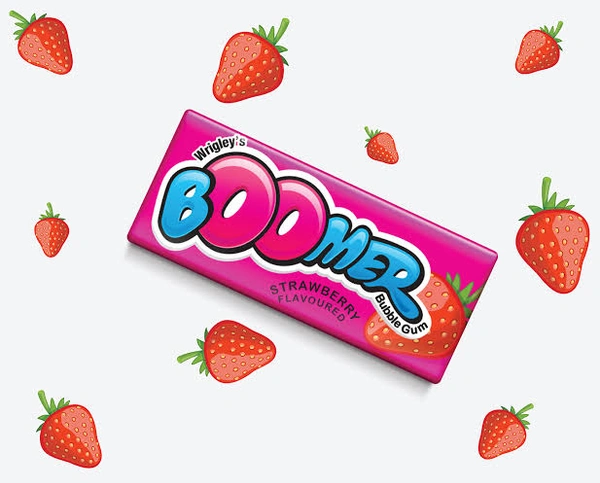 Boomer Bubble Gum - Strawberry Flavour