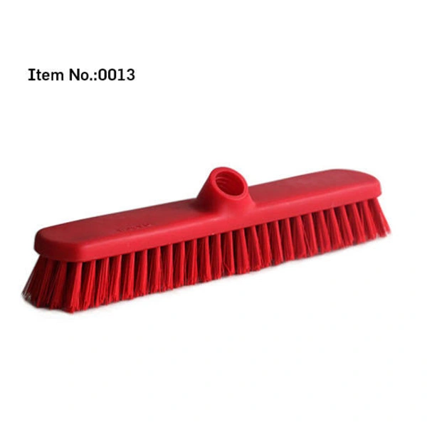 Plastic Floor Cleaning Broom With Wooden Stick ( Hard)