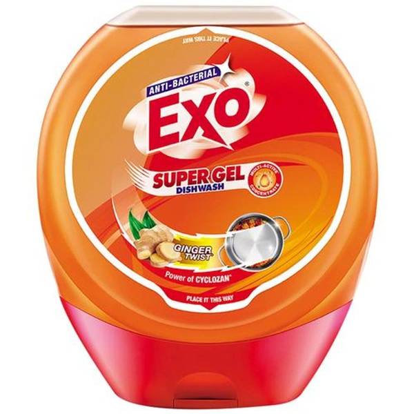 Exo Anti-Bacterial Ginger Dishwas Super Gel 225 g | With Goodness Of Ginger 