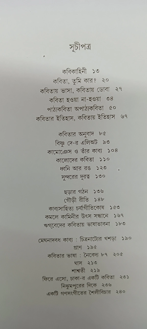 বিষয় কবিতা বীতশোক ভট্টাচার্য Bishoi Kabita Bitashok Bhattacharya 