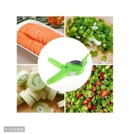 Canberry 2-in-1 Peeler Slicer Plastic Multi-use, Banana, Cucumber, Carrot Cutter, Fruit Vegetable, Salad Shredder, Cutters 5 Stainless Steel Blades for Kitchen - Green