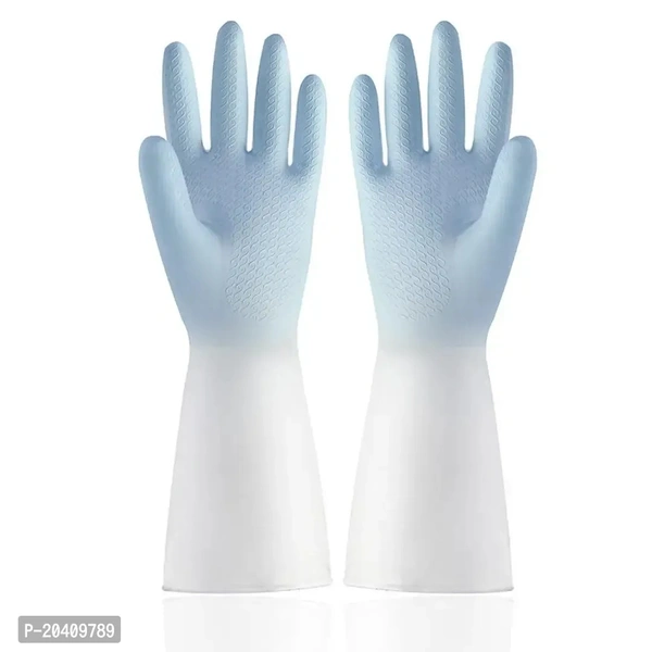 Natural Rubber Dish Washing Cleaning Glovea - Eastern Blue
