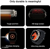 S8 Ultra Smart Watches 2 Inches Series 8 Men Smartwatch & Women Wireless Charging Touch Screen Smartwatch Bluetooth Calls - Flush Orange