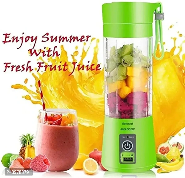 Stainless Steel 6 Blade Portable USB Juicer Mixer Fruit Vegetable Juicer 2000 Juicer - Green