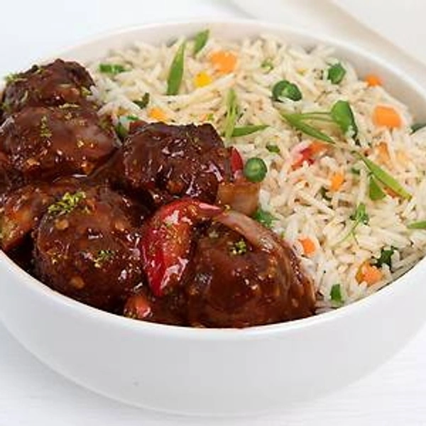 Fry Rice With Manchurian 