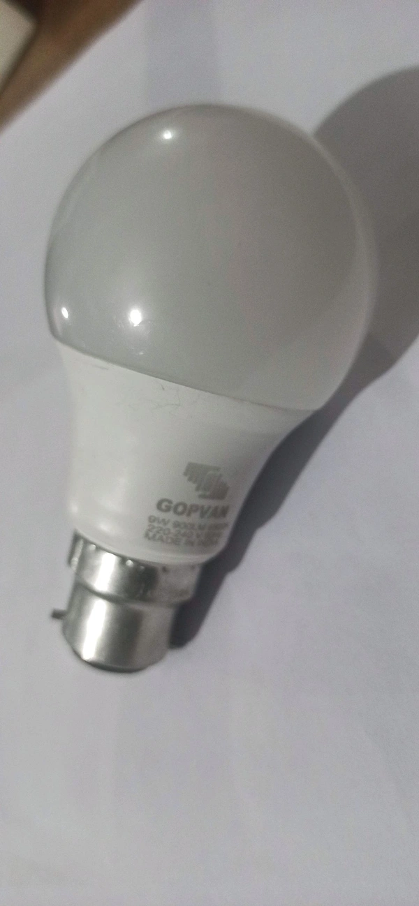 Gopvan 9W LED Bulb|Energy Efficient|Longer Battery Life|Ultra Lighting|Upto 4KV Surge Protection|Made in India|Pack of 1 - White, 22