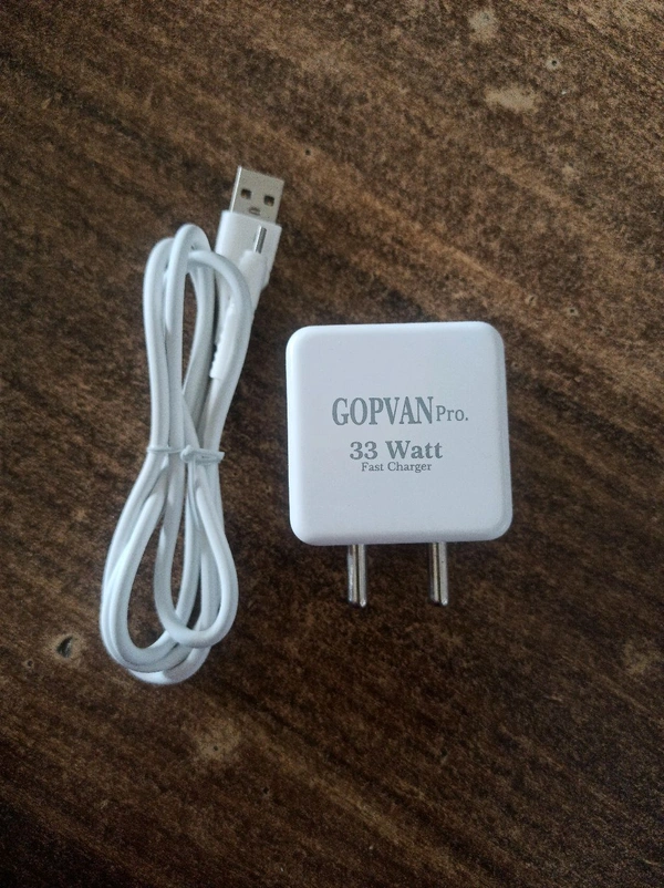Gopvan 33W Fast Sonic 3.0 Charger For Mi 10T,11X,11X Pro,10,11T 5G,11X 5G,10S,10T,Note 9,9 Prime,Note10,Poco M2 Pro,Note 7Pro,Note 9Pro(33W Sonic 3.0 Charger&Type C Cable),White - White, 1m