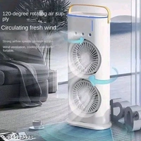 Mini Ac Portable Double-Ended Spray Fan: USB Rechargeable Mini Cooling Desk Fan with Water Mist for Office and Home – ILatest for Gifting - White