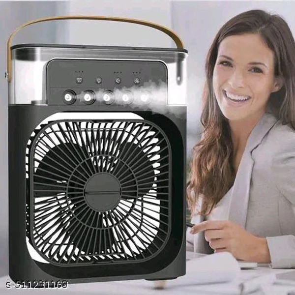 Portable Mini Cooler Rechargeable Air Conditioner Water Cooler Small AC for Office, Home Cooling, Summer Fan USB Compatible 3 Fast Speed - White