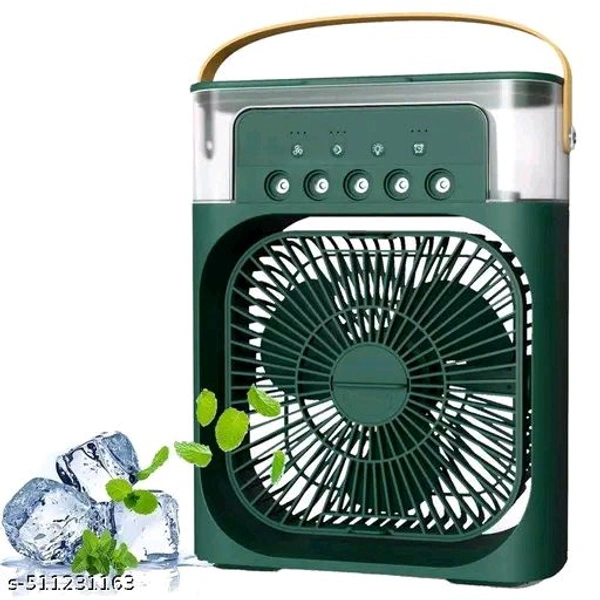 Portable Mini Cooler Rechargeable Air Conditioner Water Cooler Small AC for Office, Home Cooling, Summer Fan USB Compatible 3 Fast Speed - White