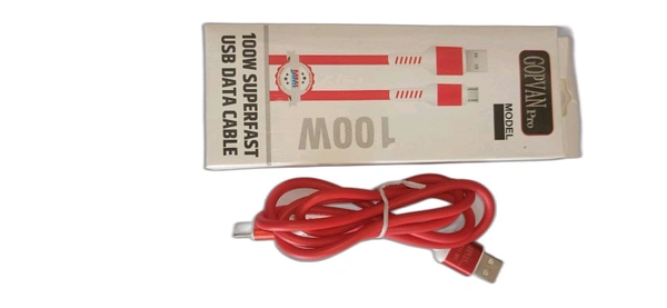 100W Supervooc Usb Type V8 Charging Data Cable for 12 pro plus/11 pro/11/10/9/9i/Narzo 60 Pro/60/50/50 pro/30 Support 67W Superdart and 33W Dart Also Quick Mobile Charge,  - Red