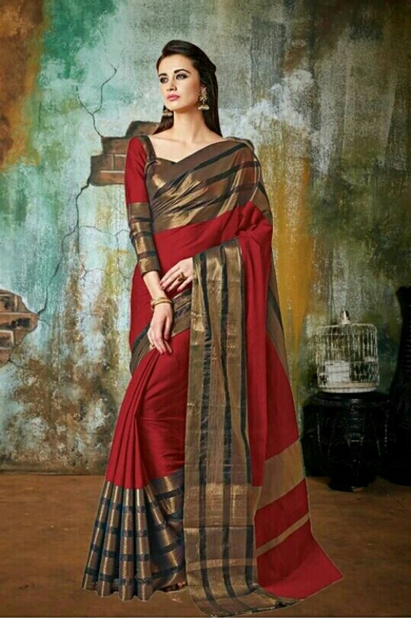Take a look at this BAPS Self Design, Woven, Embellished, Solid/Plain Daily Wear Cotton Blend, Art Silk Saree on SS7.COLLECTIONS - Stiletto, Free Size
