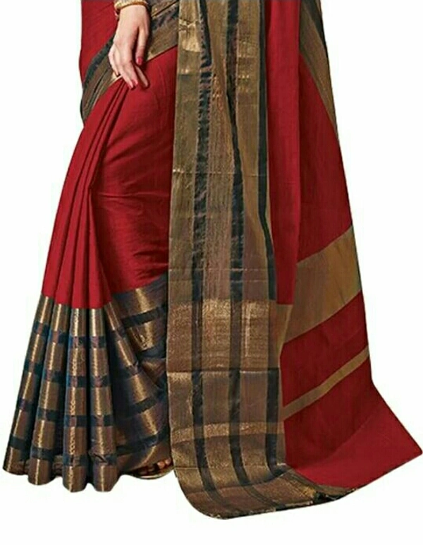 Take a look at this BAPS Self Design, Woven, Embellished, Solid/Plain Daily Wear Cotton Blend, Art Silk Saree on SS7.COLLECTIONS - Stiletto, Free Size