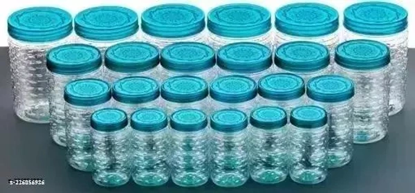  Plastic Storage Containers for Kitchen , Grossery Container , Storage Box 1200ML, 650 ML , 350ML, 250ML ( Set 24