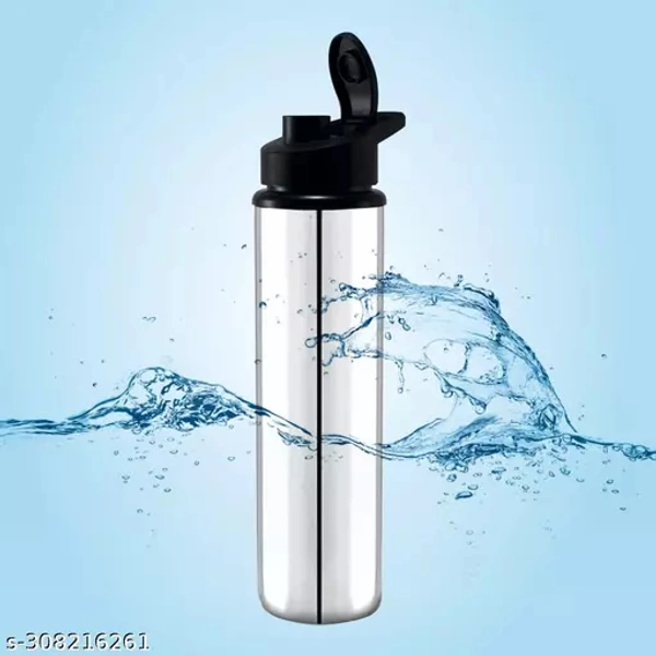 MAROOF STEEL (( SPORTS )) Stainless Steel Sports Water Bottles |Steel bottel | Sports bottle| School bottle | Office bottle | College bottle| Single Wall BPA Free & Leak Proof Cap and Steel Bottle silver, Steel fridge Bottle, Water Bottle 900ml ( Approx ), Pack of 2