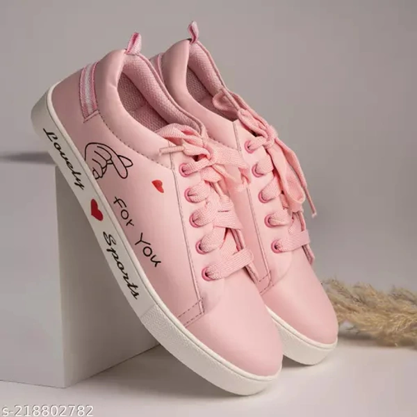 Girls Pink Sneakers - baby pink, 11-12 Years