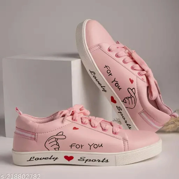 Girls Pink Sneakers - baby pink, 11-12 Years