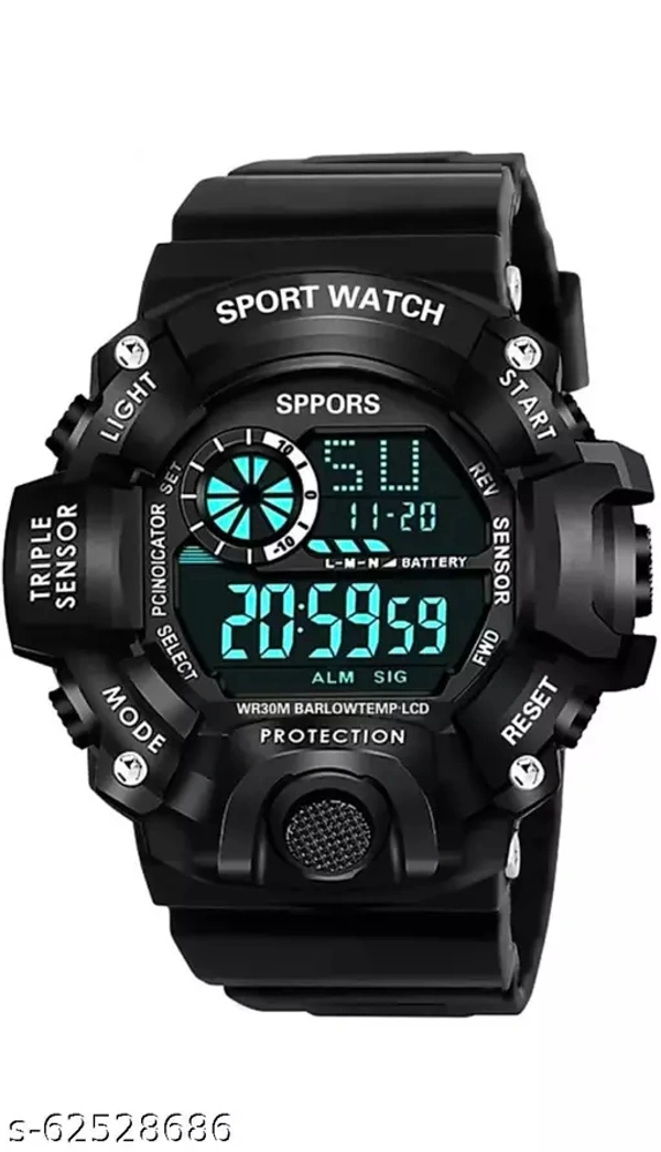 Transparent Strap Watch Heavy Quality Digital Alarm Shockproof Multi-Functional Automatic Waterproof Digital Sports Watch for Men's Kids Watch for Boys