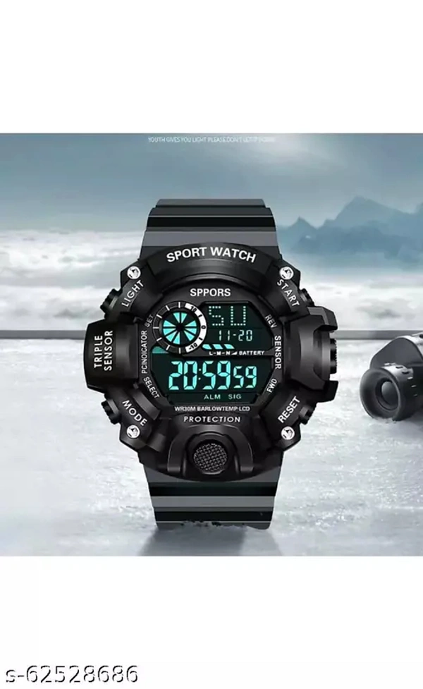 Transparent Strap Watch Heavy Quality Digital Alarm Shockproof Multi-Functional Automatic Waterproof Digital Sports Watch for Men's Kids Watch for Boys