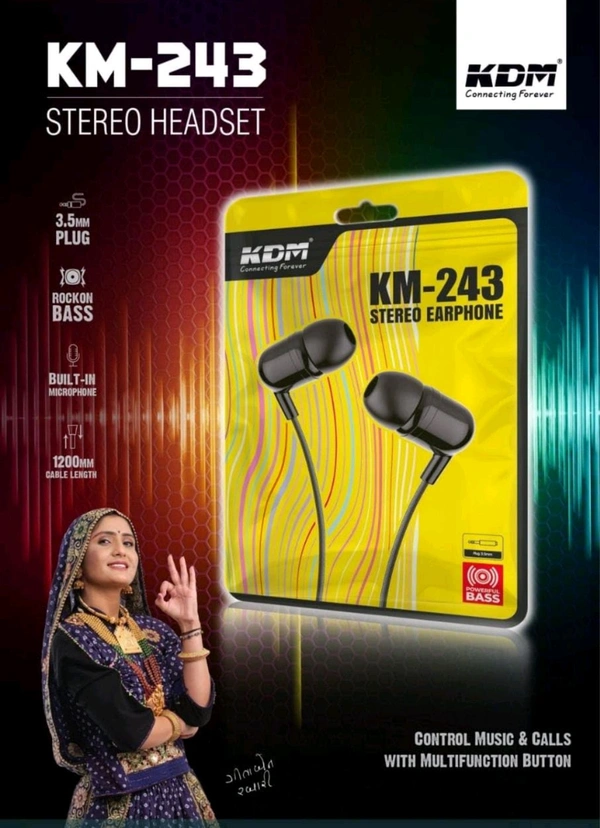 KDM Best Quality Earphone High Bass - Mine Shaft, KDM Best Quality Earphone High