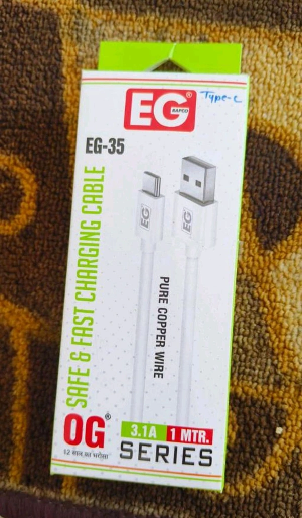 USB Data Cable Type C - White, USB Data Cable Type C