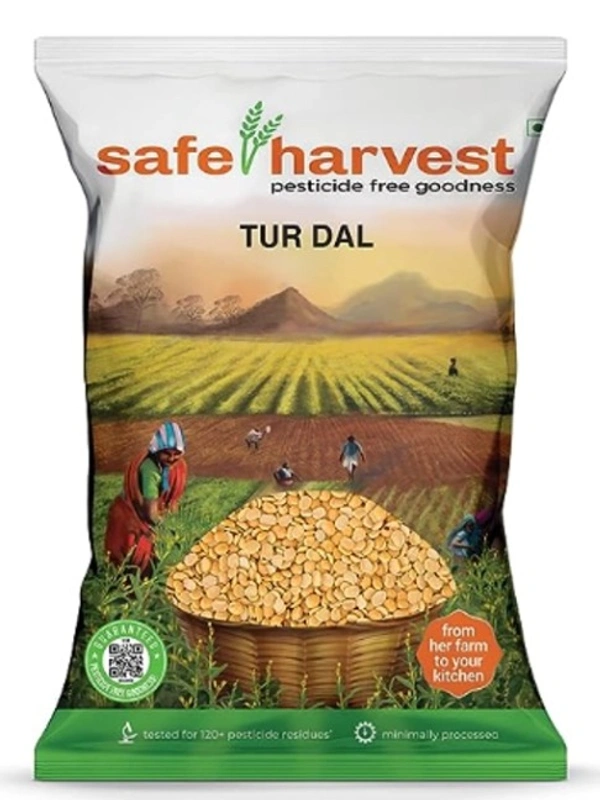 Safe Harvest Pesticide Free Goodness, Toor Dal / Tur Dal, 1kg