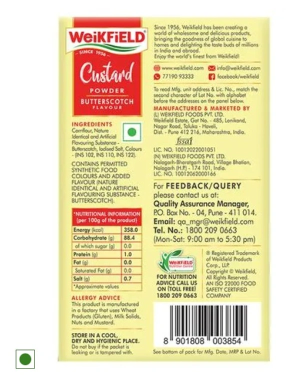 Weikfield Custard Powder Butterscotch Flavoured, 75gm