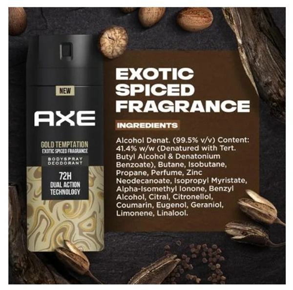 Axe Gold Temptation Deodorant Exotic Spiced Fragrance150ml