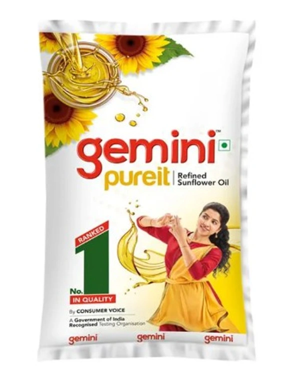 Gemini Pureit Refined Sunflower Oil, 1ltr