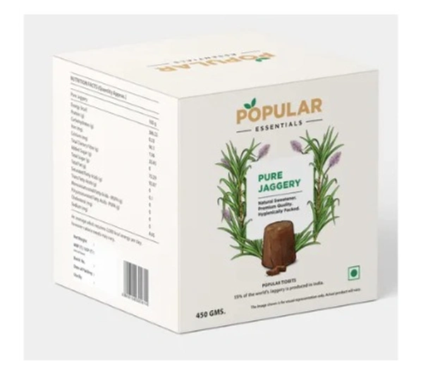 Popular Essentials Pure Jaggery, 450gm