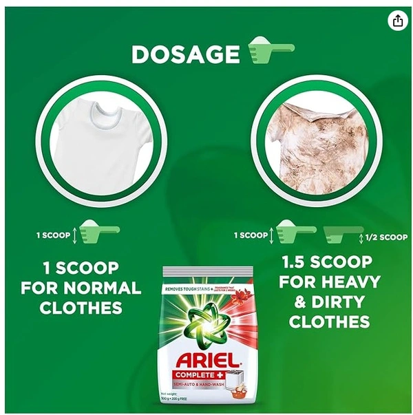 Ariel Complete+ Detergent Washing Powder, 500gm